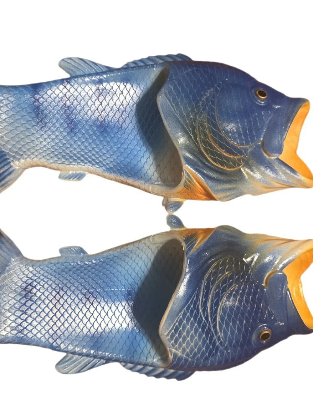 Coddies Blue Fish Flops Bass Sandals Slides Size 38-39  UNISEX